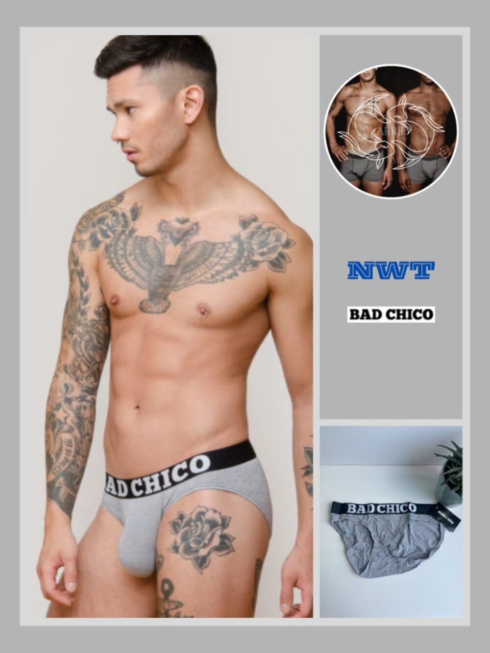 BAD CHICO - Platinum Modal Brief - Gray (Size M)